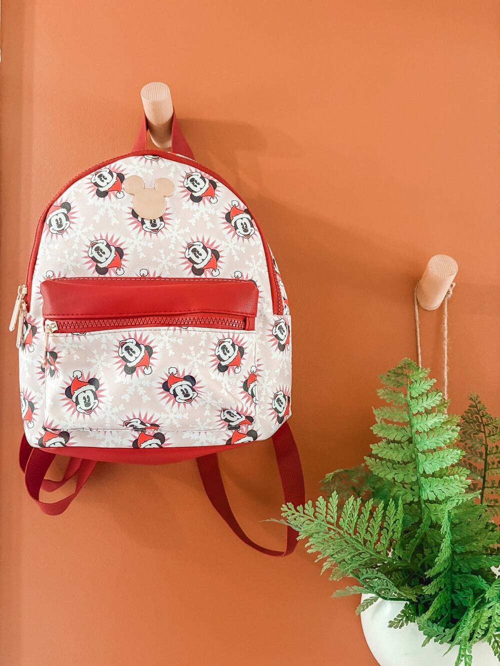 Bioworld | Disney Mickey Mouse Santa Hat Snowflake Mini Backpack